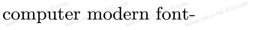 computer modern font字体转换